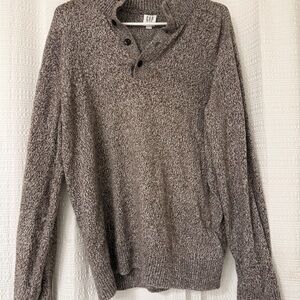 GAP Heathered Brown Knit Pullover